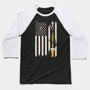 Craft Beer On Tap American Flag Baseball T-Shirt